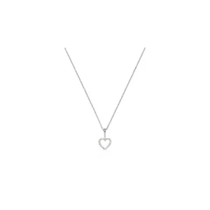 Achetez Aujourd’hui Pendentif Or Blanc 375/1000 "My Heart"Diamant 0,04ct/14