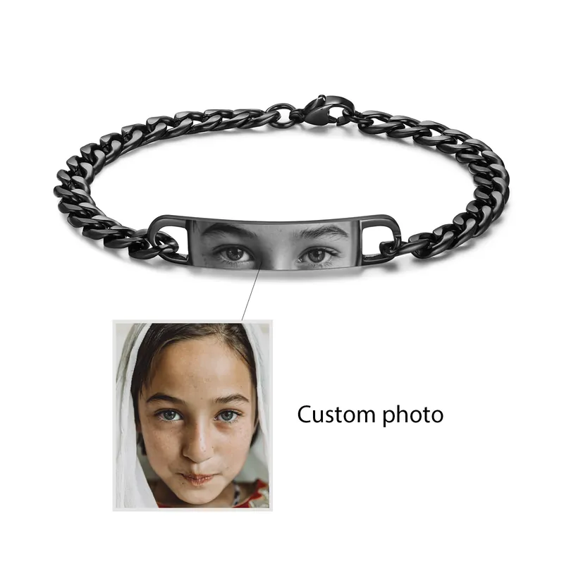Commander Vite Bracelet 1 Photo Personnalisé en Acier Inoxydable Bracelet Personnalisé Cadeau Émotionnel et Unique | Jessemade