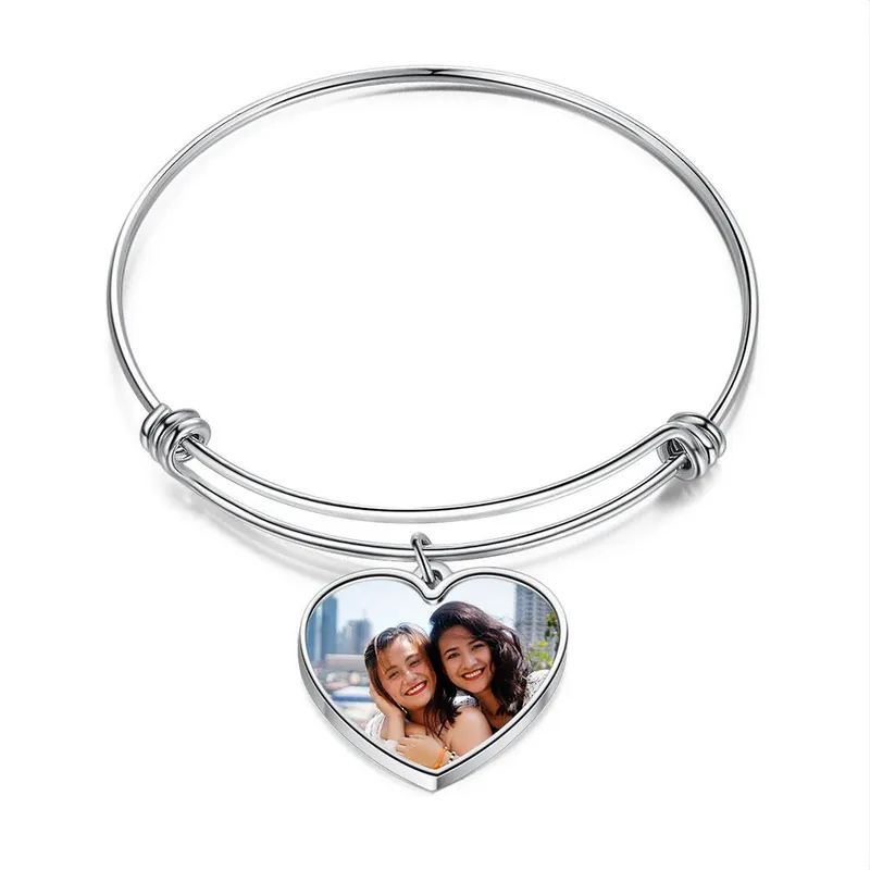 À Ma Marraine Bracelet Photo Personnalisé avec Cœur Breloque | Jessemade Bon Plan