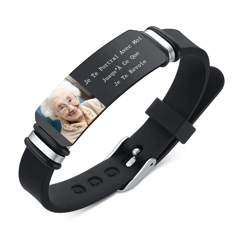 Bracelet Homme commémoratif 1 Photo Personnalisé Bracelet Personnalisé Homme Cadeau pour homme | Jessemade Must-Have