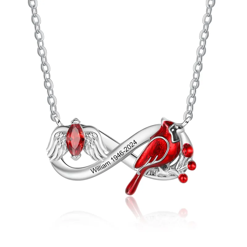 Top Vente Collier infini 1 Prénom crécerelle Personnalisé avec 1 pierre de naissance et date Collier Personnalisé Femme Cadeau commémoratif pour femme | Jessemade