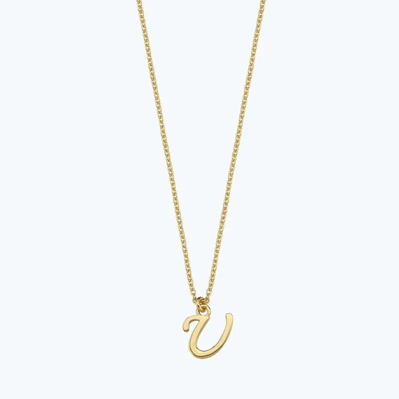 Collier Or Lettre U Bon Marché