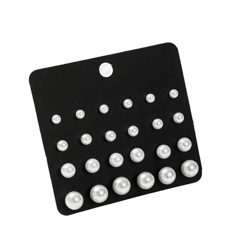 Set de Boucles d'Oreilles Perles en Différentes Tailles pour Femmes | Jessemade Retour Gratuit