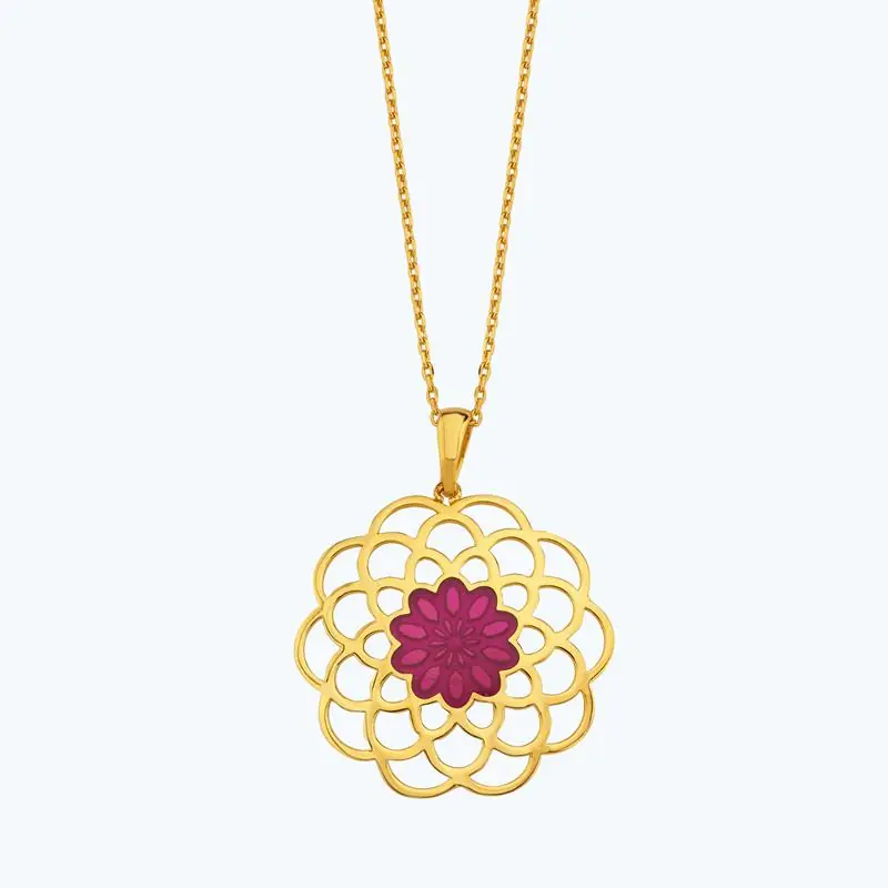 Offre Spéciale Collier Mandala Altınbaş en Or 22K