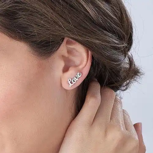 Commander Vite Boucle d'Oreille Prénom Personnalisés pour Femme Cadeau Maman Fille Anniversaire
