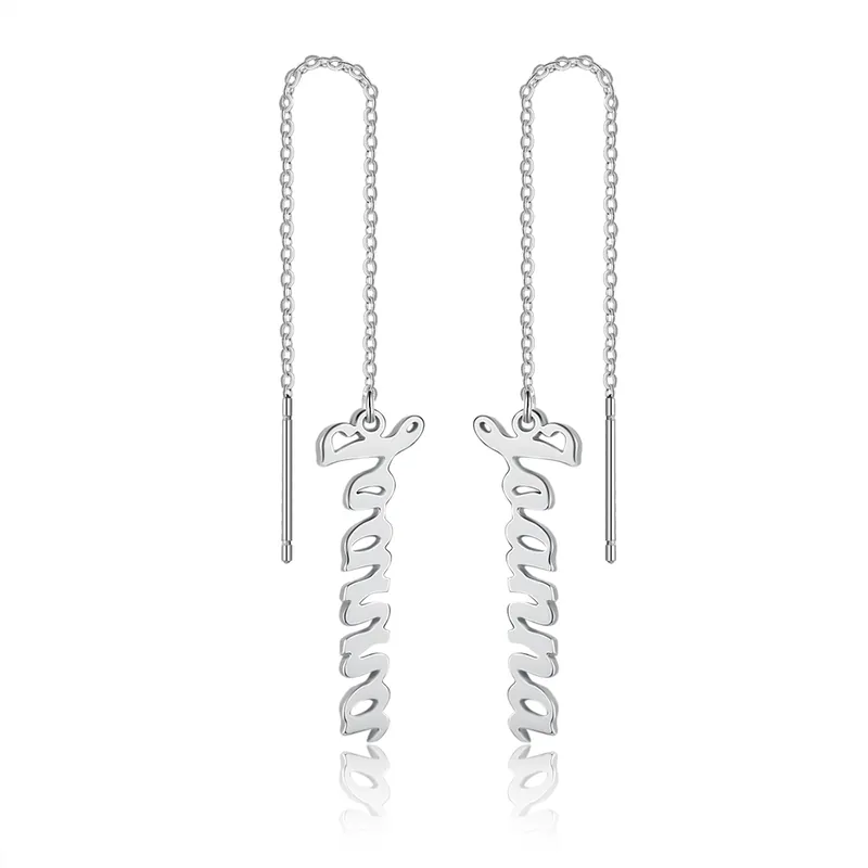 Boucle d'Oreille Prénom Personnalisés pour Femme Cadeau Maman Fille Anniversaire Quantité Limitée