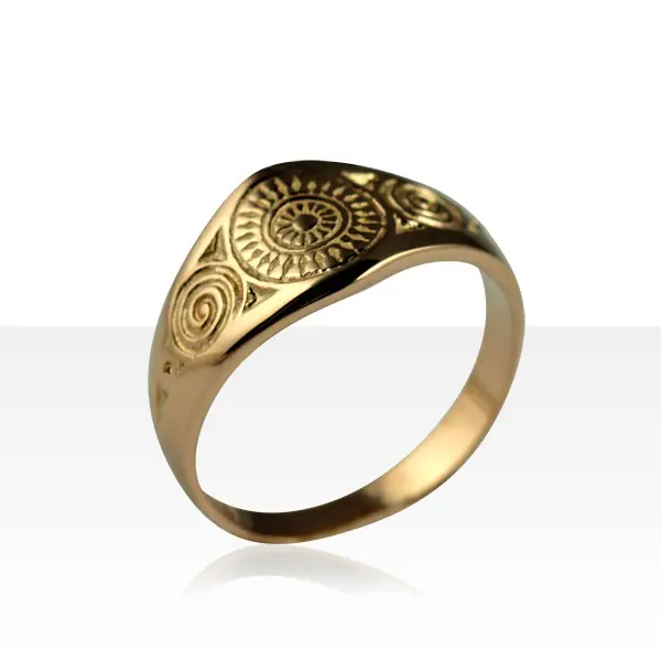 Acheter En Ligne Bague Plaqué Or RONDS BRETONS MM | BIJOUX BRETONS & CELTES | MADILAR