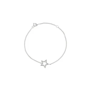 Acheter En Ligne Bracelet Or Blanc 375/1000 "Perfect star" Diamants 0,09ct/30