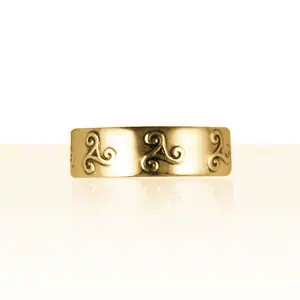 Usine Directe Alliance Or TRISKELL PLATE | Or 18 carats | BIJOUX BRETONS & CELTES | MADILAR