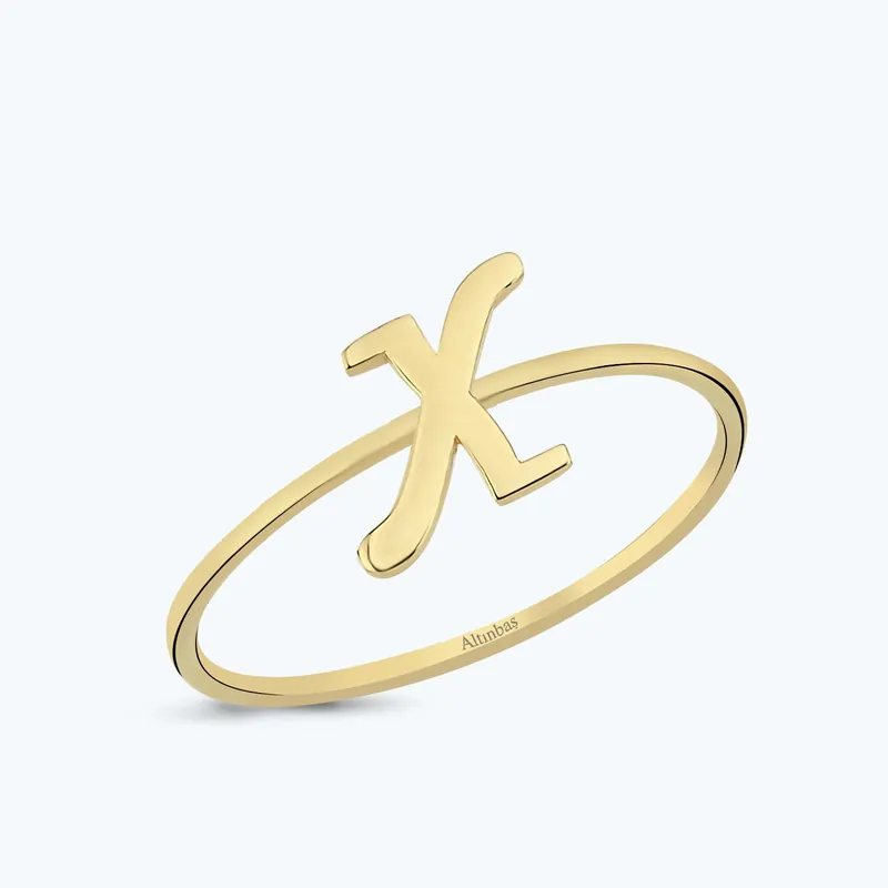 Prix Choc Bague Or Lettre X