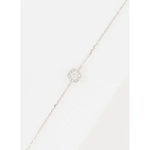 Seulement Aujourd’hui Bracelet Or Blanc 375/1000 "Alba"Diamant 0,08/11