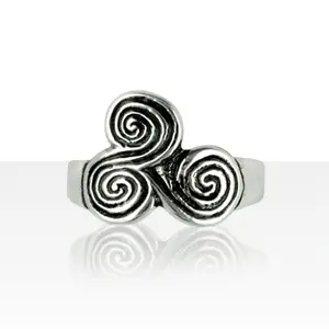 Acheter En Ligne Bague Argent TRISKELL SPIRALE | BIJOUX BRETONS & CELTES | MADILAR