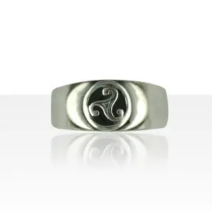 Prix Bas Chevalière Argent TRISKELL APPLIQUES | BIJOUX BRETONS & CELTES | MADILAR