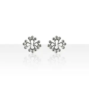 Boucles d'oreilles Argent CROIX OCCITANE MINI | BIJOUX OCCITANS | REGIONAUX | MADILAR Fait Main