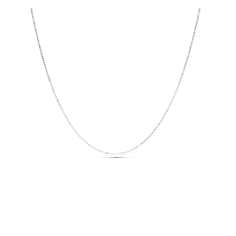 Nouveauté Collier Chaîne Argent 925 Petits Carrés Lisses 37cm