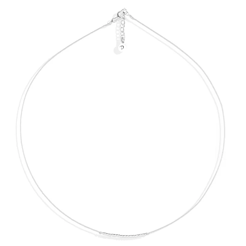 Top Qualité COLLIER CORDON BLANC VIENNE Argent 925