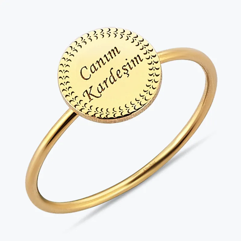 Solde Altınbaş Life Bague Or Canım Kardeşim