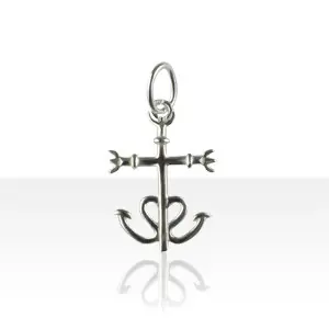 Pendentif Argent CROIX DE CAMARGUE GM | BIJOUX CAMARGUAIS | BIJOUX REGIONAUX | MADILAR Haute Qualité
