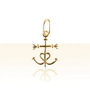 Pendentif Plaqué Or CROIX DE CAMARGUE MM | BIJOUX CAMARGUAIS | BIJOUX REGIONAUX | MADILAR Réduction