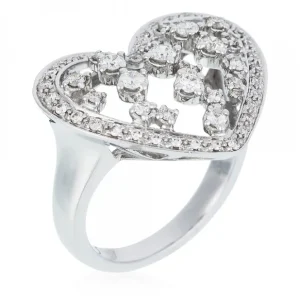 Seulement Aujourd’hui Bague Or Blanc Heart break Diamants 0,71ct