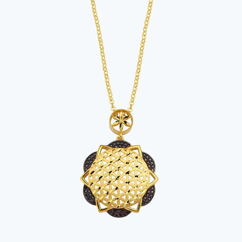 Commande En Gros 22K Collier Or Mandala