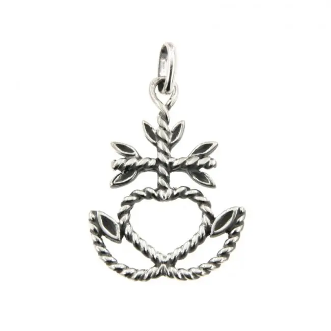 En Vogue Pendentif Argent CROIX DE CAMARGUE TORSADEE | BIJOUX CAMARGUAIS | BIJOUX REGIONAUX | MADILAR
