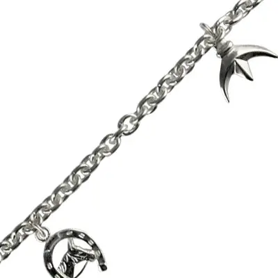 Bracelet Argent 3 breloques CAMARGUE MM | BIJOUX CAMARGUAIS | BIJOUX REGIONAUX | MADILAR Affaire À Saisir