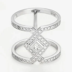 Achetez Aujourd’hui Bague Or Blanc 750/1000 "Aria" Diamant 0,15/1 & 0,47/58