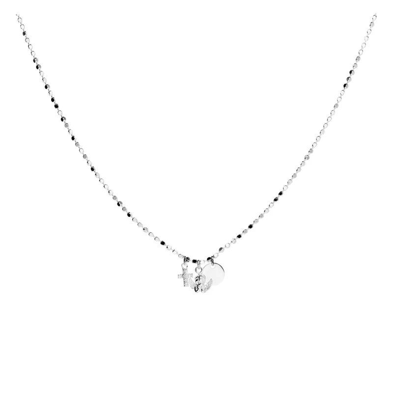 Vente Flash COLLIER PETITE MAILLE ROCK CROIX ANGE PASTILLE