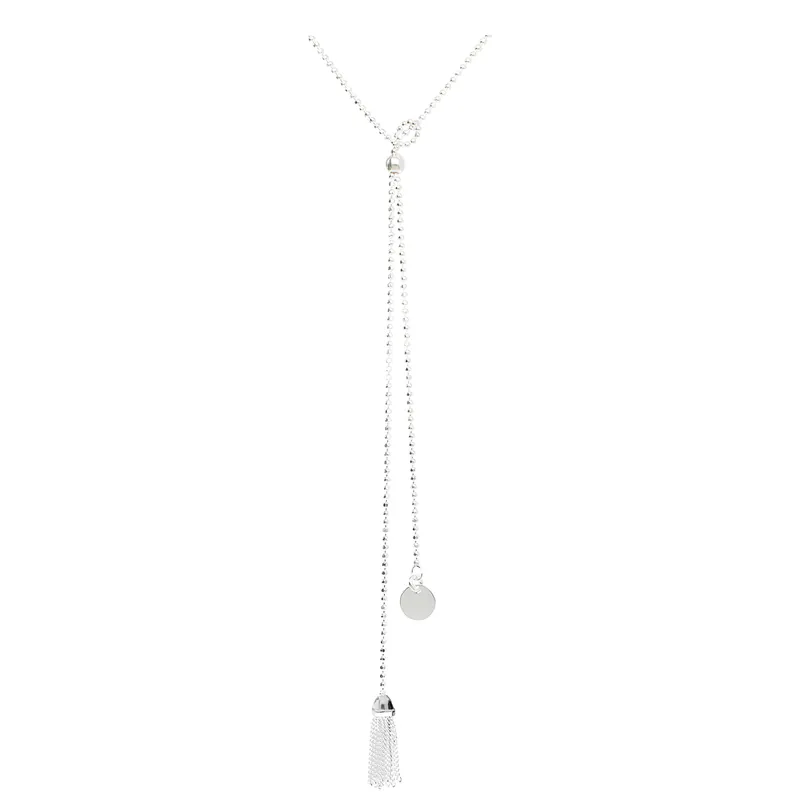 Réduction Collier Pure Pastille Et Pompon En Argent 925