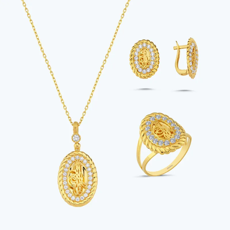 Parure Or Tugra 22K Livraison Gratuite