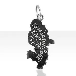 Jusqu’à Épuisement Des Stocks Pendentif Argent MARTINIQUE GM | BIJOUX ANTILLAIS | ANTILLES | MADILAR