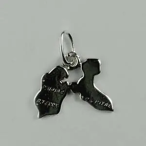 Pendentif Argent GUADELOUPE PM | BIJOUX ANTILLAIS | ANTILLES | MADILAR Affaire À Saisir