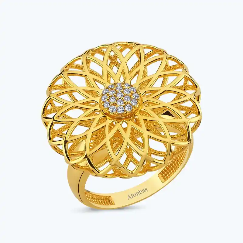 22K Bague Or Haute Qualité