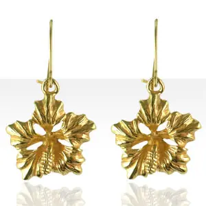 Prix Bas Pendants Plaqué Or HIBISCUS GM | BIJOUX ANTILLAIS | ANTILLES | MADILAR