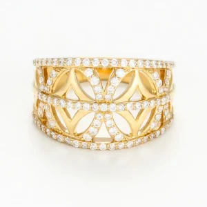 Prix Cassé Bague Or Jaune 750/1000 Diamant 0,63/105