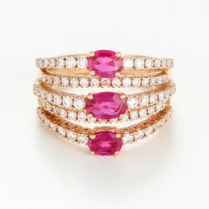 Vente Directe Bague Or Blanc 750/1000 Diamant 0,95/72 R1,41/3