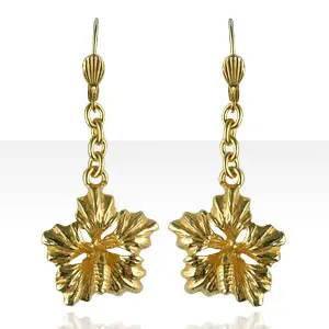 Brisures Plaqué Or HIBISCUS GM | BIJOUX ANTILLAIS | ANTILLES | MADILAR Prix Réduit