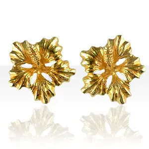 B.O Plaqué Or OP HIBISCUS GM | BIJOUX ANTILLAIS | ANTILLES | MADILAR Commander Maintenant