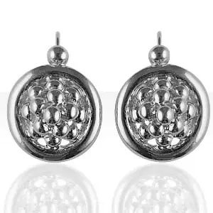 B.O. Argent Crochets GRAPPE RONDE | BIJOUX ANTILLAIS | ANTILLES | MADILAR Promotion