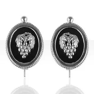 B.O CROCHETS Créoles ONYX/OV GM-GRAPPE | BIJOUX ANTILLAIS | ANTILLES | MADILAR Petit Prix