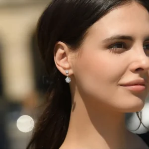 Prix Cassé Boucles d'oreilles D1,51/66 Or Blanc 750/1000