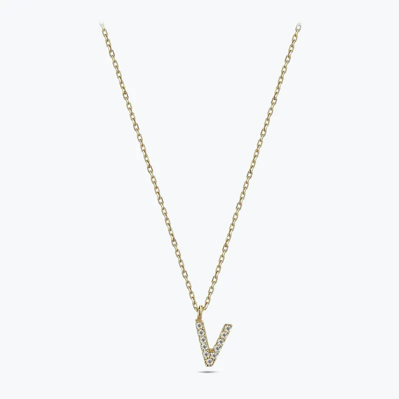 Soldes Collier Or Lettre V