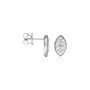 Vente Flash Boucles d'oreilles Or Blanc 750/1000 "Sygie" Diamant 0,40ct/2 & 0,24/24