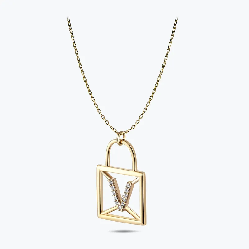Nouveauté Collier Or Lettre V
