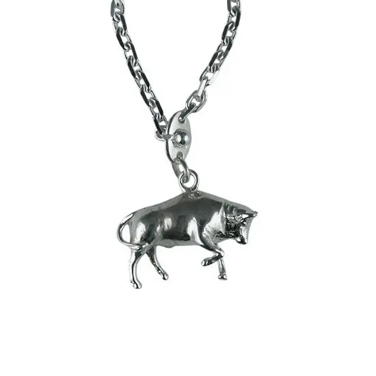 Porte-clés Argent massif TAUREAU | BIJOUX SIGNES DU ZODIAQUE | ESOTERIQUE | MADILAR Nouvelle Collection