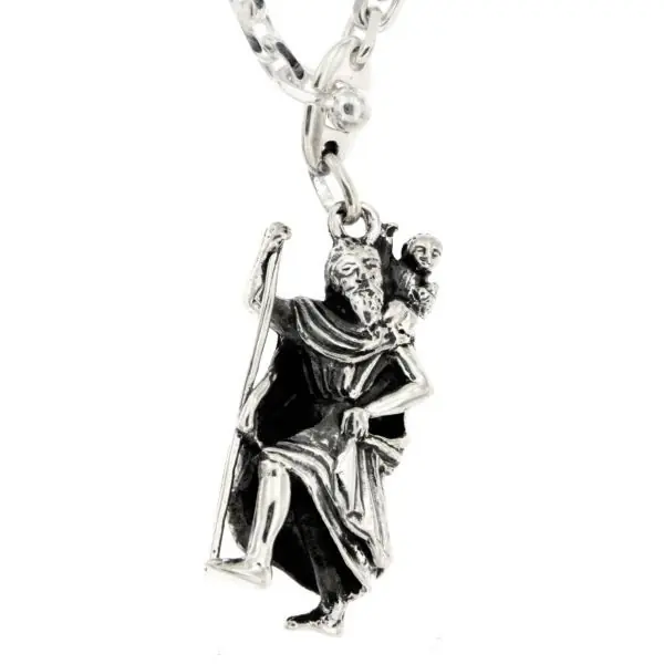 Vente Flash Porte-clés Argent massif ST.CHRISTOPHE FIG| BIJOUX ESOTERIQUES | MADILAR