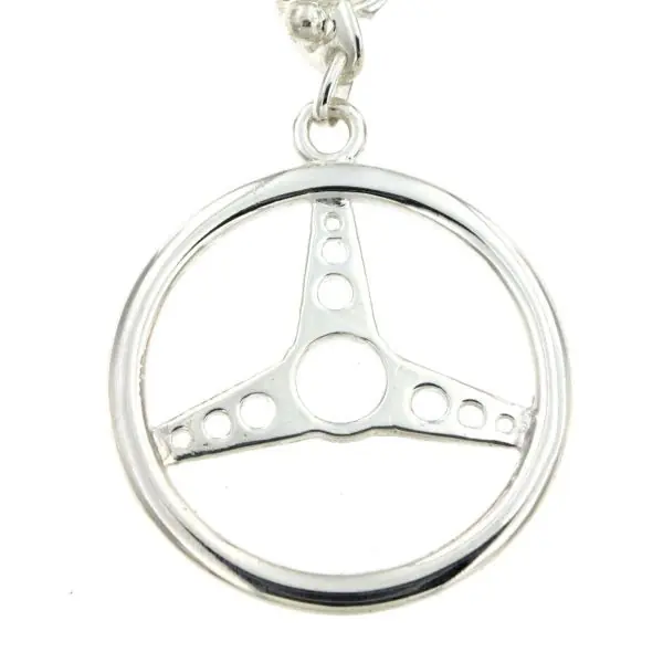 Porte-Clefs Argent VOLANT | PORTE-CLES ARGENT MASSIF | VOITURE | MADILAR Acheter En Ligne