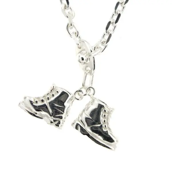 Porte-Clefs Argent CHAUSSURE DE MONTAGNE | PORTE-CLES ARGENT MASSIF | SPORT | MADILAR Gros Lot