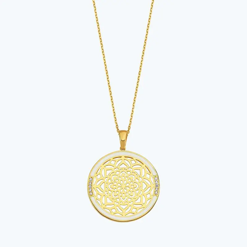 22K Collier Or Mandala Vente Directe